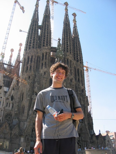 Spain: Me in front of the Sagrada Familia