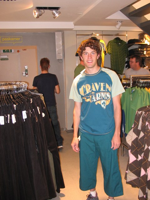 The Netherlands: Me in some capris... they look gay... but I bought the 3 Euro tshirt