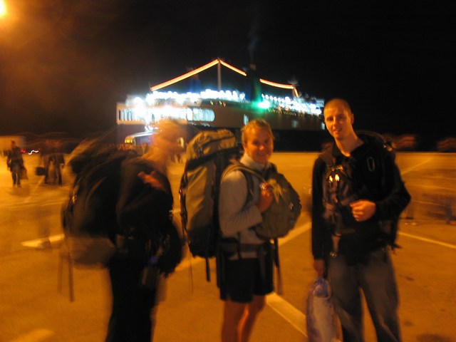 Greece: Corfu and a ferry passing by