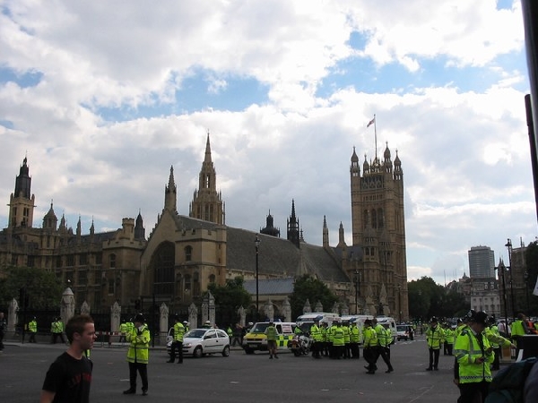 Westminster Abbey with the cops