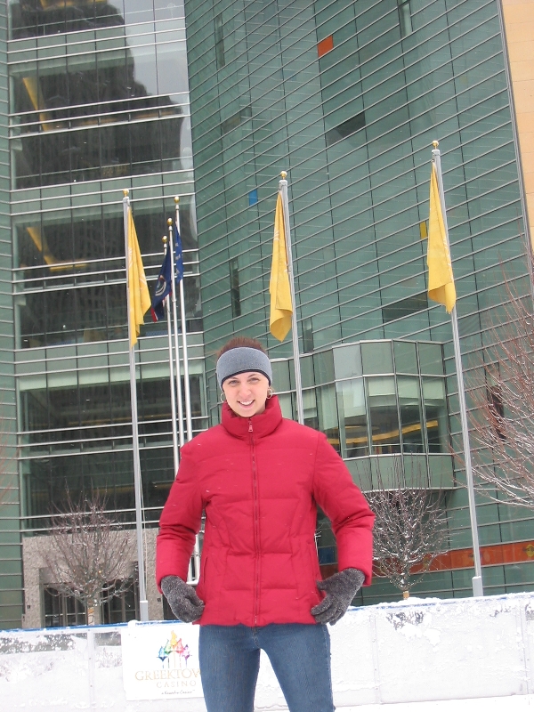 Her in Front of Compuware