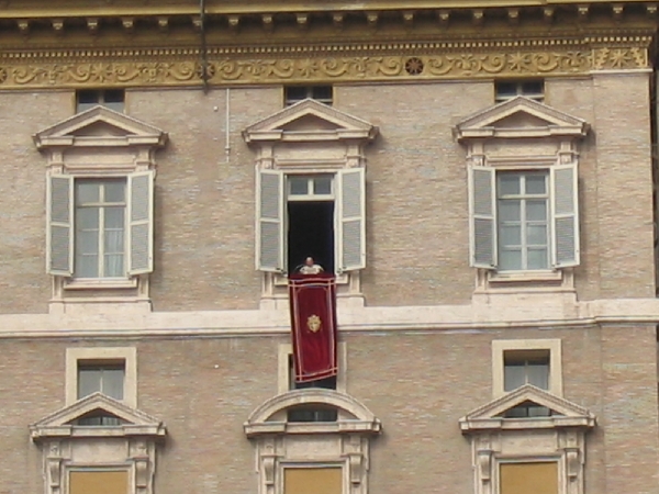 In The morning hanging with the pope