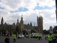 Westminster Abbey with the cops